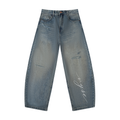 Men's Distressed Barrel Leg Jeans