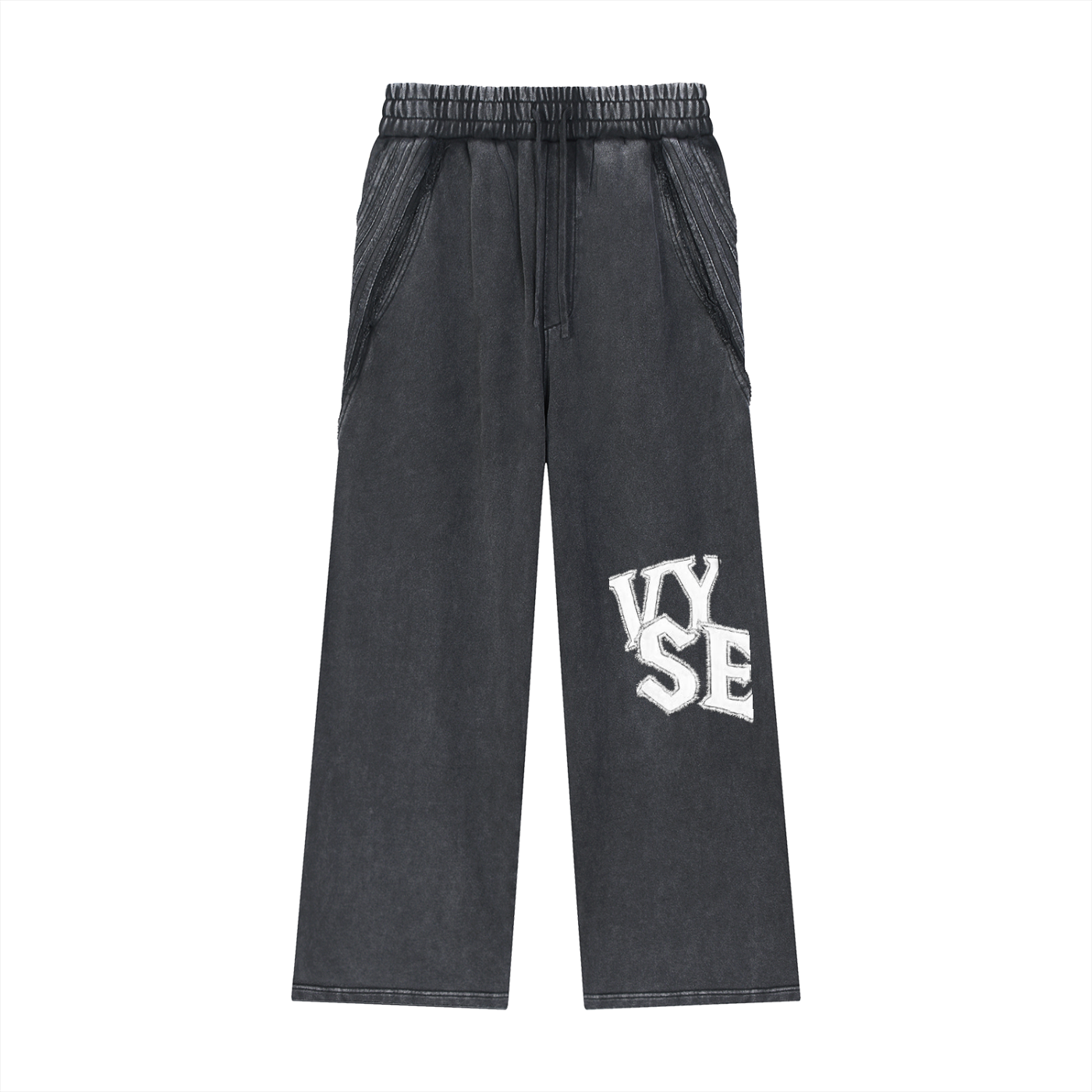 Snow Washed Tape Raw Edge Sweatpants