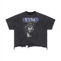 Vintage Wash Boxy Distressed Hem T-Shirt