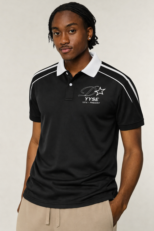 Contrast Collar Short-Sleeve Polo Shirt